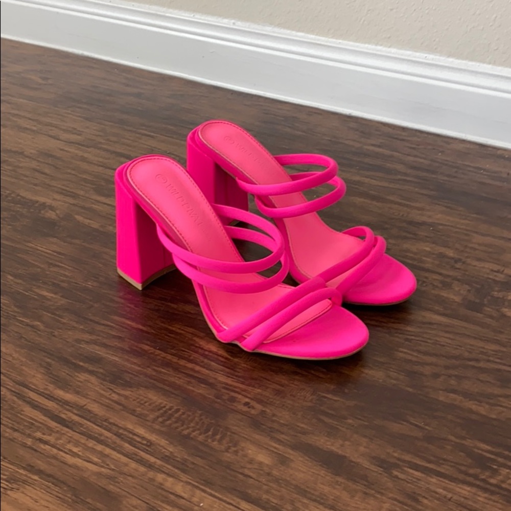 Hot Pink Wedge Heels